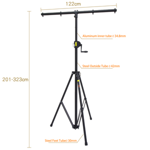 WP-163-3B Crank-Up Stage Foldable Handle Light Stand Photography With <b>Plastic</b> Head - Product Image 2