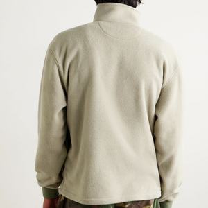 Sudaderas con media cremallera unisex de algodón gris vintage con logotipo personalizado, estilo urbano, para actividades al aire libre, tipo jersey con capucha. - Product Image 3