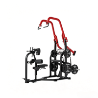 Machine de tirage vertical à charge par plaques, en acier, sécurisée, pour exercices assis dorsaux, avec poignée à deux angles, durable, réglable, pour salle de sport commerciale