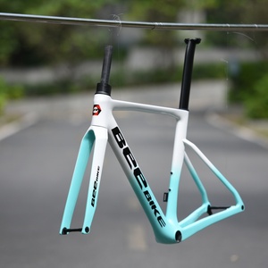 Cadre de vélo de route BeeBIKE RBCV2010 700C entièrement en carbone poli, câblage interne dissimulé, fixation plate pour freins à disque, <span class=keywords><strong>axe</strong></span> traversant, cadre léger - Product Image 6
