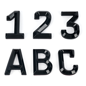 Automotive Grade 3D ABS <strong>Chrome</strong> Black Letters <strong>Numbers</strong> <strong>for</strong> Car Trunk Badge House Office <strong>Door</strong> Numbering Mailbox Identification - Product Image 2
