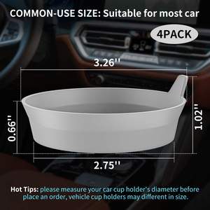 Silicone <b>Car</b> Cup Coaster Universal Automotive Waterproof Non Slip Holders for <b>Car</b> Drinks Mat - Product Image 3