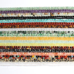 Cuentas redondas de piedra Natural de 2/3mm, amatista, ágata, <span class=keywords><strong>Ojo</strong></span> de Tigre, piedras preciosas, cuentas de turquesa, Diy para joyería, collar, fabricación de pulseras - Product Image 6
