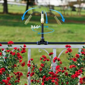Système d'arrosage automatique 5m 46m avec raccords universels et têtes en acier inoxydable, kit d'irrigation rapide pour jardin extérieur - Product Image 4