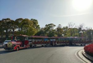 Venta Directa de Fábrica: Tren Turístico Moderno de Baja Velocidad y Cero Emisiones, Sin Rieles, con 72 Asientos, para Turistas - Product Image 2