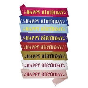 Fascia Multicolore '<span class=keywords><strong>Buon</strong></span> <span class=keywords><strong>Compleanno</strong></span>' Accessorio per Feste di <span class=keywords><strong>Compleanno</strong></span> per Adulti e Bambini Decorazioni per Travestimenti - Product Image 3