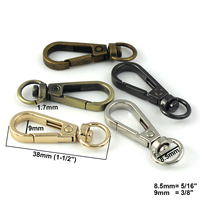 Cloxy petit mousqueton à ressort pivotant boucle pour sac à main chaîne de sac à main alliage mousqueton pivotant pour porte-clés métal petit fermoir Clip