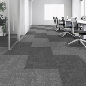 Commercial Grade Modern Fireproof Polypropylene Loop <b>Pile</b> <b>Cushioned</b> Square Striped Carpet Tiles - Product Image 3