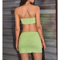 Fabricants de vêtements F230059 Ensemble deux pièces personnalisé pour femmes Vêtements pour femmes Débardeurs d'été minces à la mode Mini jupes sexy pour femmes