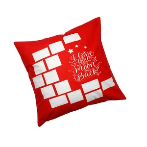 Housse de coussin personnalisable moderne en forme de cœur rouge et de lune, à sublimation, avec motif de dessin animé pour la décoration d'hôtel et de maison - Product Image 4