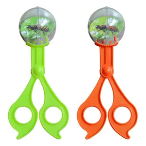 Nuova Natura di Esplorazione Giocattolo Kit Bambini Pianta Insetto Strumento di Studio-di Plastica Scissor Morsetto Inserto Testa Rotonda Forbici Morsetto Giocattolo