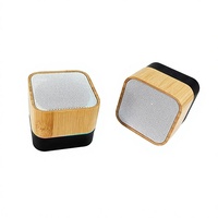 Altavoz Bluetooth de Madera de Bambú con Batería Integrada y Avisos de Voz; Portátil para Uso en Interiores y Exteriores, para Escritorio, Auto y Hogar