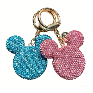 <span class=keywords><strong>Llavero</strong></span> de moda con cabeza de ratón de diamantes de imitación, bonito colgante Kawaii para coche, decoración para bolso o mochila, regalo para mujer, venta al por mayor - Product Image 1