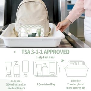 Juego de 5 Bolsas Organizadoras para Pañales, Bolsa de Aseo Aprobada por la TSA, Bolsa de Maquillaje Impermeable de TPU, Bolsas Organizadoras de Viaje - Product Image 2