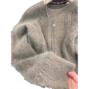 Suéter de Punto Grueso de Moda, Estilo Suave, Texturizado, para Mujer, Otoño Invierno, Prenda Exterior Gruesa, Suéter de Lana, Top de Punto de Alta Gama - Product Image 5