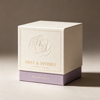 Boîte à parfum en carton rigide magnétique écologique et recyclable, doublure en satin doux, design gaufré, prête pour le sérum de soin de la peau