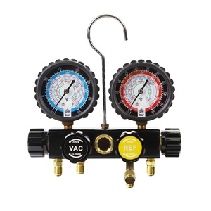 <span class=keywords><strong>R22</strong></span> R134a R404a R410a Kältemittel-Manometer-Set mit Füllschlauch und Schnellkupplung - Product Image 1