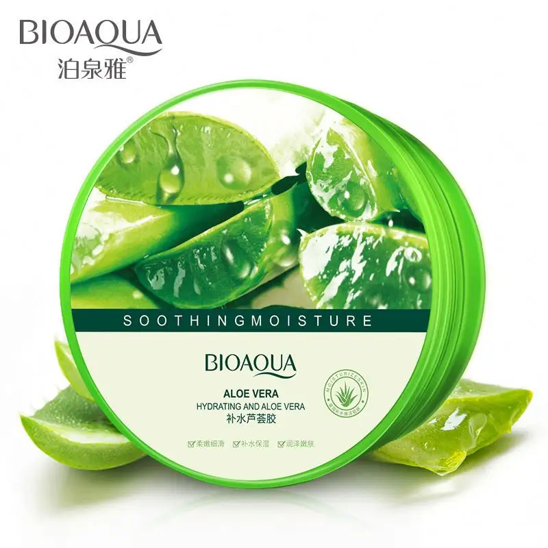 OEM/ODM Bioaqua Natur Aloe Vera 92% beruhigende Feuchtigkeit Gesicht Hautpflege reines Aloe Vera Gel für das Gesicht