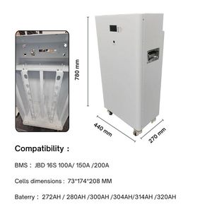 Boîtier vertical en métal pour accessoires de batterie 15 kWh 48 V 280 Ah 300 Ah LiFePO4 - Product Image 2