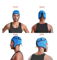 ANTMAX 7v7, casco de fútbol con bandera americana para adultos, sombrero de portero, gorra de fútbol acolchada con correa de barbilla ensanchada