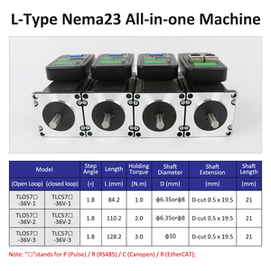 Lichuan 36V 4A 2 <span class=keywords><strong>motor</strong></span> deslizante Nema23 da fase integrado 1/2/3N.m laço aberto integrou o motorista dos motores deslizantes para a máquina automatizada - Product Image 5