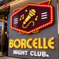 Enseigne lumineuse LED 3D avec logo de marque, style publicitaire rétro américain, pour extérieur, cinéma, affichage de devanture de magasin