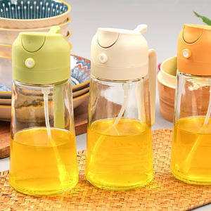 Bouteille d'huile en verre intégrée pour la cuisine domestique Fonction de pulvérisation pour friteuse à air Distributeur d'huile et de vinaigre Outil de cuisson - Product Image 4
