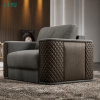 Ensemble de canapés de réception modernes en cuir, fauteuils de salon pour bureau, salle d'attente, bureau à domicile, appartement, mobilier professionnel