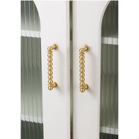 Poignée de meuble en laiton massif antique, boutons de tiroir, poignées de placard, ensemble de leviers de garde-robe traditionnels multi-tailles
