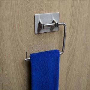 Industrial Style Kitchen Wall Mounted Stainless Steel Adhesive Eco-Friendly Multifunction Toilet Paper Holder <b>Hooks</b> <b>Rails</b> for - Product Image 5