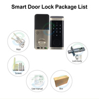 Serrure intelligente sans clé à verrouillage automatique TTlock en alliage de zinc étanche haute sécurité avec application WiFi Tuya pour porte en acier