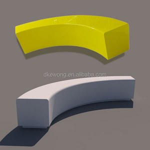 Banc en fibre de verre Y1003 en forme de galet, siège extérieur personnalisé en PRV pour projets de paysagisme de places publiques résidentielles - Product Image 5