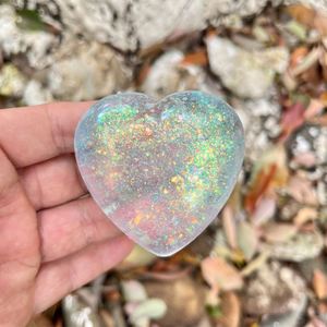 Appealing 7cm Glitter Heart-shaped Maltose Ball <b>Squishy</b> Soft Stress Relief Squeeze Gift for Kids Adults Creates Happy Ambiance - Product Image 1