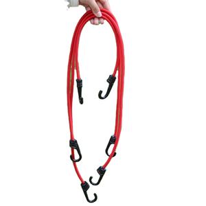 Эластичный шнур (банджи) диаметром 8 мм с двойными стальными крюками, нагрузка до 65 кг, для кемпингового снаряжения - Product Image 5