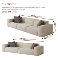 Zweisitziges Modulares Stoff-Wohnzimmersofa Vakuumverpackt Komprimierter Memory-Schaum Sektionalsofa Modernes Design für Apartments, Hotels und Villen