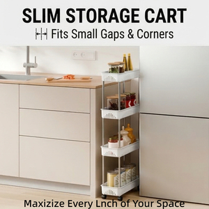 Étagère de rangement coulissante latérale pour réfrigérateur, chariot de cuisine multifonctionnel pour optimiser l'espace dans les espaces étroits - Product Image 2