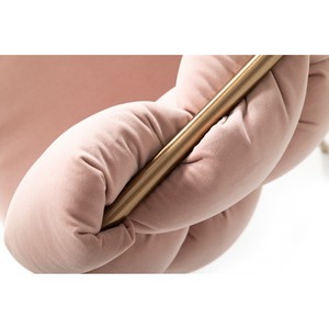 HMS stile moderno fattoria rosa ottone imbottito da pranzo poltrona leggero pannello in compensato per uso ristorante sala da pranzo a casa - Product Image 6