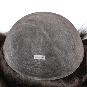 Pelucas de Cabello Humano Mono Súper Finas de 0.12 mm para Hombre, Sistema Capilar Masculino, Toupee para Hombre, Color Natural de Fábrica - Product Image 5