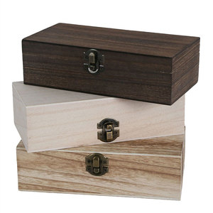 Paulownia wood rectangular storage box, <b>retro</b> wooden box, wooden <b>gift</b> packaging box, flip-top wooden box wholesale - Product Image 3