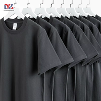 T-shirts pour hommes de haute qualité, 230 g/m², 100 % coton, broderie, sérigraphie, col rond, épaules tombantes, streetwear, grande taille