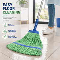Tête de balai serpillère en coton à boucles robuste pour usage commercial et industriel, pour nettoyage des sols de hall, avec logo personnalisé