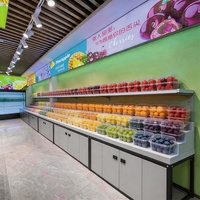 Dubbele modus trapvormig vlakke stapelbare fruitdisplayrek met onafhankelijke draagkracht voor complete winkelinrichting