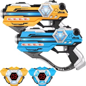 Juego de etiquetas láser infrarrojas, juguetes de pistola, 2 <span class=keywords><strong>pistolas</strong></span> y 2 chalecos, juego con pantallas LED <span class=keywords><strong>para</strong></span> Arena Play, adultos y niños - Product Image 1