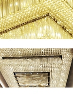 Lustre en cristal, luminaire de plafond, moderne, hall, hôtel, villa, salon, personnalisé, LED, luxe, décoratif, banquet, 90, pendentif gratuit, 100