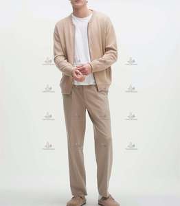 <span class=keywords><strong>2025</strong></span> Nhà Sản Xuất Mới Giản Dị Sang Trọng Của Người Đàn Ông Cashmere Dây Kéo Áo Khoác Tùy Chỉnh Dệt Kim Zip up Len Cashmere Cardigan Áo Len Cho Nam Giới - Product Image 3