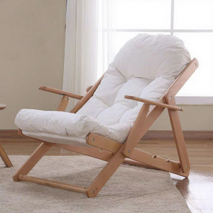 Sağlam dayanıklı katlanabilir döşemeli plaj sandalyesi rahat Modern tarzı uzanmış şezlong kolay taşıma açık oturma odası - Product Image 1