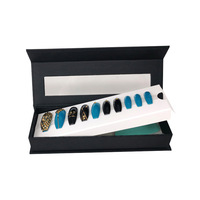 Vente en gros de boîtes-cadeaux d'emballage de faux ongles à presser de luxe avec logo personnalisé stratification mate de fermeture magnétique en carton ondulé durable