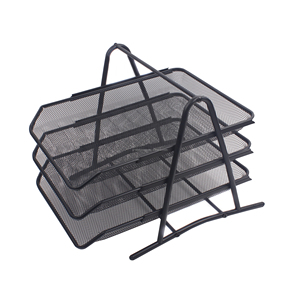 EASEPRES 3 Tier Mesh Desk Organizer With Drawer - Black, Letter Size Paper Sorter For Home Office - View #11