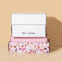 Boîtes d'expédition pliables personnalisées en gros, impression de logo, emballage en papier, boîtes en carton ondulé noires pour parfums et cadeaux