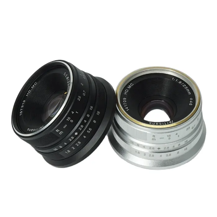 7Artisan Lensa Perdana 25Mm F1.8 Prime untuk Semua Kamera Tanpa Cermin untuk Dudukan Fuji FX untuk Dudukan Mikro 4/3